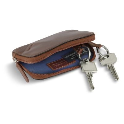 Ключница BUGATTI Nobile, коньячного цвета, воловья кожа/полиэстер, 11,5х1,5х7 см-2