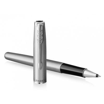 Ручка роллер Parker Sonnet T546  Stainless Steel CT, стержень: F, цвет чернил: black, в подарочной упаковке-2