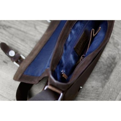 Сумка через плечо KLONDIKE DIGGER Joe, натуральная кожа цвета коньяк, 28 x 32 x 8 см-8