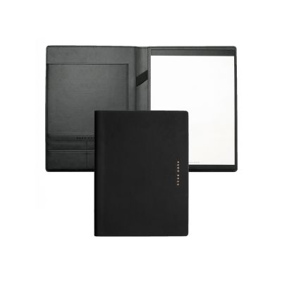 Папка с бумажным блоком А4 Essential. Hugo Boss, черный-0