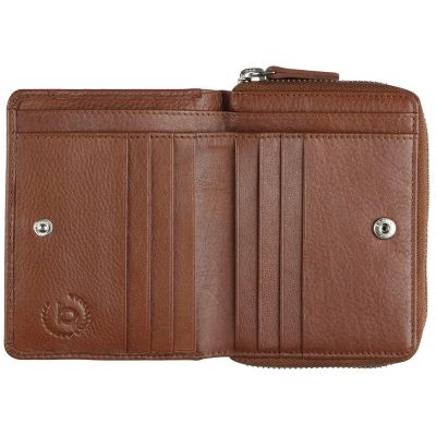 Кошелёк женский BUGATTI Lady Top, на молнии, коньячный, натуральная воловья кожа, 12х2,5х9 см-2