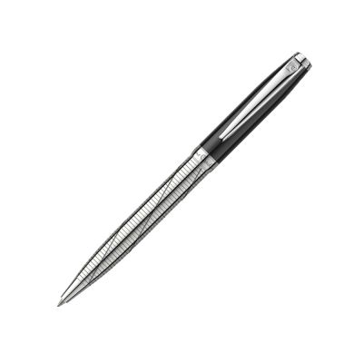 Ручка шариковая Pierre Cardin LEO 750. Цвет - черный и серебристый.Упаковка Е-2.-0