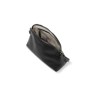 Сумка наплечная женская BUGATTI Bella, чёрная, воловья кожа/полиэстер, 23х8х17 см-4