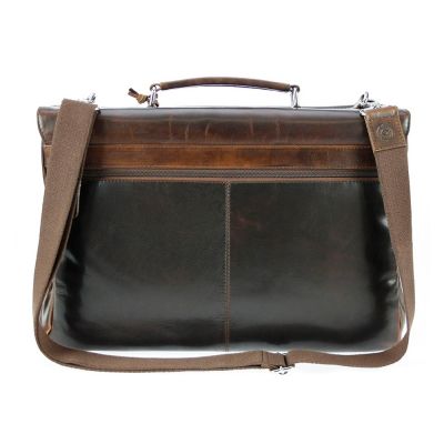 Портфель BUGATTI Romano 15'', коричневый, натуральная воловья кожа, 43х13х32 см-4