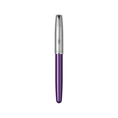 Перьевая ручка Parker Sonnet Essentials Violet SB Steel CT, перо: F, цвет чернил black, в подарочной упаковке.-4