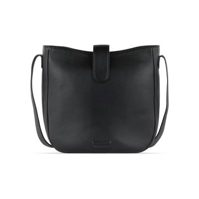 Сумка женская BUGATTI Elsa, чёрная, воловья кожа/полиэстер, 29х8х27 см-1