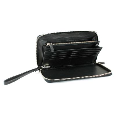 Кошелёк-барсетка BUGATTI Atlanta, на молнии, чёрный, натуральная воловья кожа, 21х2х12 см-8