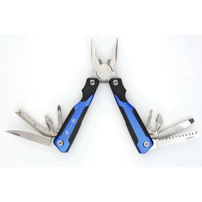 Мультитул Stinger, 104x45 мм, 15 функций, сталь/пластик, сине-чёрный, в комплекте нейлоновый чехол-0