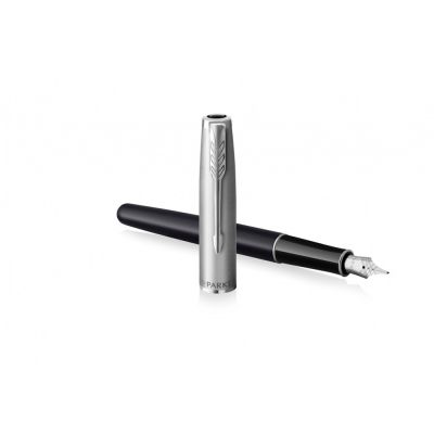 Перьевая ручка Parker Sonnet Entry Point Black Steel CT, перо: F, цвет чернил: black, в подарочной упаковке-2