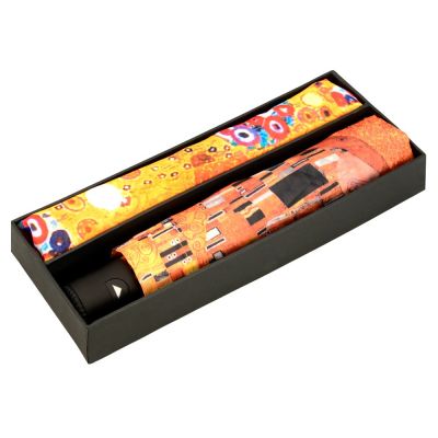 Набор: платок, складной зонт Климт. Поцелуй, оранжевый-0