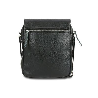 Сумка наплечная BUGATTI Moto D, чёрная, полиуретан, 25х8х30 см, 4 л-4