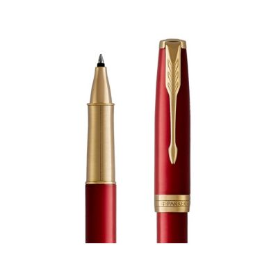 Ручка роллер Parker Sonnet  Lacquer Intense Red GT, стержень: F, цвет чернил: black, в подарочной упаковке-3