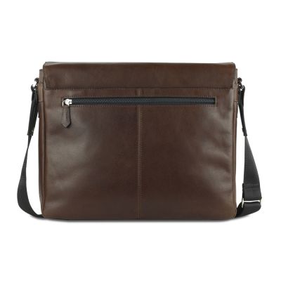 Сумка через плечо Mano Don Valentino, натуральная кожа в коричневом цвете, 36,5 х 30 х 8 см-1