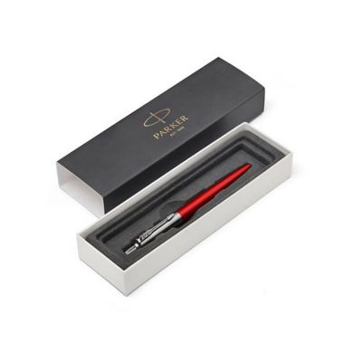 Шариковая ручка Parker Jotter Essential, Kensington Red CT, стержень: M, цвет чернил : blue или blac-2