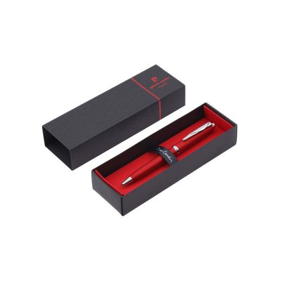 Ручка шариковая Pierre Cardin GAMME Classic с поворотным механизмом, красный матовый/серебро-5