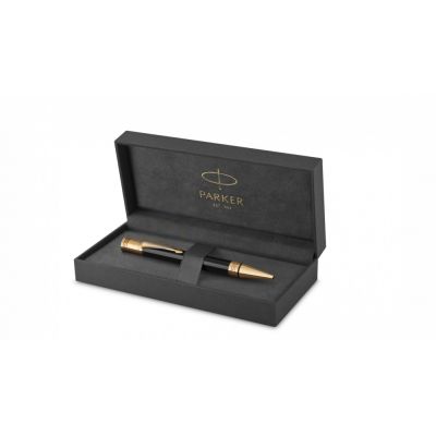 Шариковая ручка Parker Duofold Classic Black GT Fountain Pen, стержень: M, цвет чернил: black, в подарочной упаковке.-1