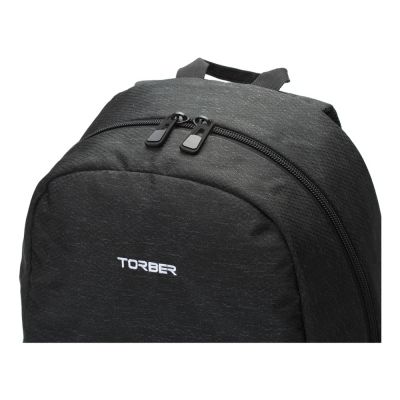 Рюкзак TORBER ГРАФФИТИ, серый с карманом синего цвета, полиэстер, 44 x 31 x 18 см-4
