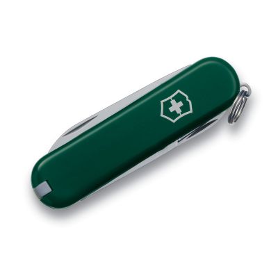Нож-брелок VICTORINOX Classic SD, 58 мм, 7 функций, зелёный-0