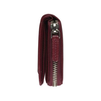 Кошелёк женский BUGATTI Lady Top, на молнии, красный, натуральная воловья кожа, 12х2,5х9 см-4