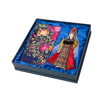 Набор Катерина: кукла в народном костюме, платок , красный-0