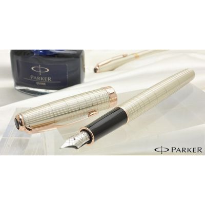 Перьевая ручка Parker Sonnet F535 VERY PREMIUM Feminine, (серебро 925 пробы) цвет: Silver PGT, перо: F-4