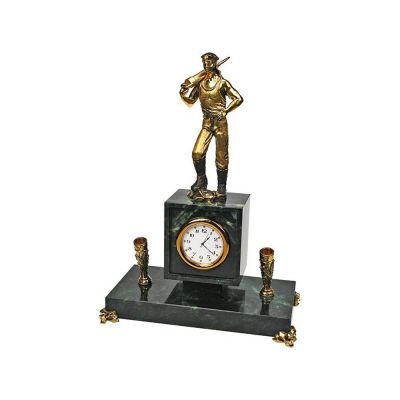 Настольный прибор Шахтер, золотистый/зеленый-0