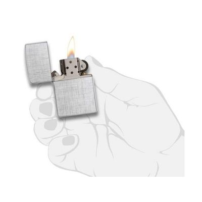 Зажигалка ZIPPO Classic с покрытием Brushed Chrome, латунь/сталь, серебристая, матовая, 38x13x57 мм-3
