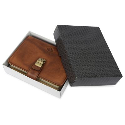 Органайзер Премьер с ежедневником, записной книжкой и блокнотом, Giulio Barсa, коричневый-8