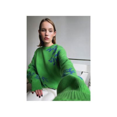 Джемпер Хризантема зеленый. Varvara-1