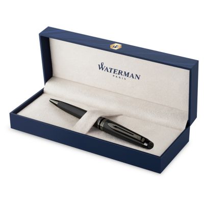 Шариковая ручка Waterman Expert Black, цвет чернил Mblue, в подарочной упаковке-1