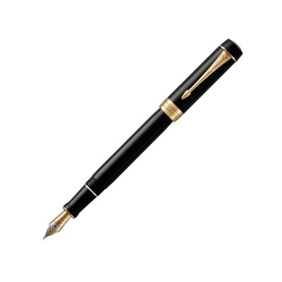 Перьевая ручка Parker Duofold Classic Centennial Black GT стержень: M, цвет чернил: black, в подарочной упаковке.-0