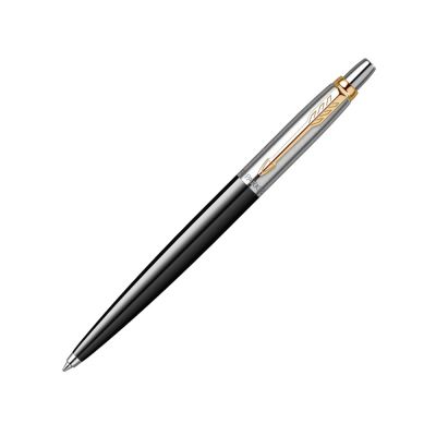 Шариковая ручка Parker Jotter K160, цвет: Black/GT, стержень: F, цвет чернил: blue, в подарочной упаковке.-0