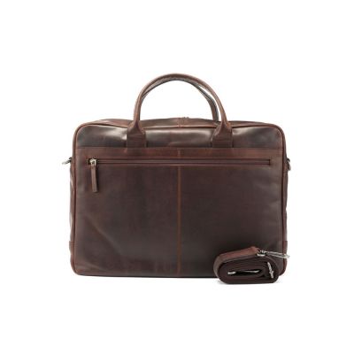 Сумка KLONDIKE DIGGER Carl, натуральная кожа цвета коньяк, 42 x 30 x 9 см-4