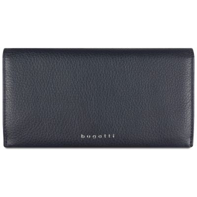 Кошелёк женский BUGATTI Lady Top, тёмно-синий, натуральная воловья кожа, 19,5х2х10 см-1