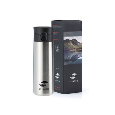 Термокружка Stinger, 0,35 л, сталь/пластик, серебристый, 6,6 x 6,4 x 20,3 см-7