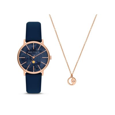 Подарочный набор: часы наручные женские с браслетом. Armani Exchange-0