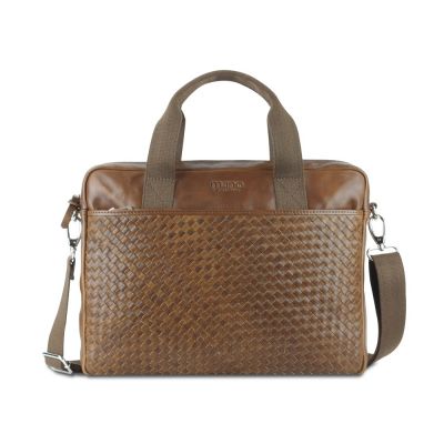 Сумка Mano Don Luca, натуральная кожа в коньячном цвете, 37 х 27 х 6 см-0