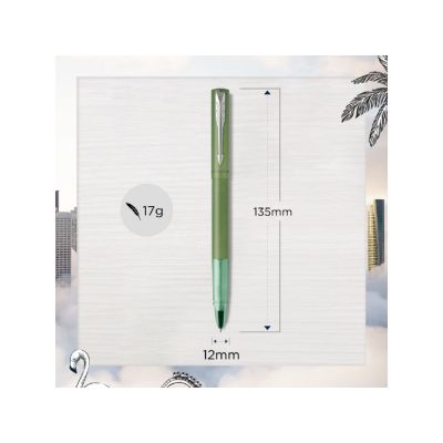 Ручка-роллер Parker Vector XL Green CT, цвет чернил black, стержень: F, в подарочной упаковке.-15