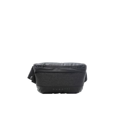 Сумка на пояс BUGATTI Universum, графитовая, полиэстер меланж/тарпаулин, 27х5х15 см, 1 л-1