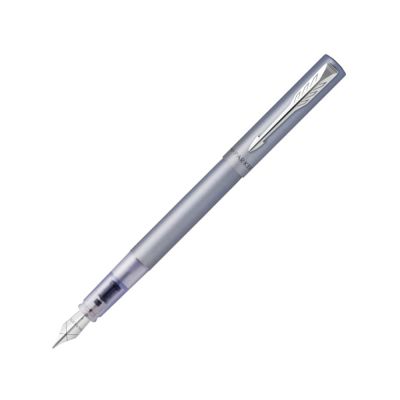 Перьевая ручка Parker Vector XL Silver Blue CT, цвет чернил blue, перо: F/M, в подарочной упаковке.-0