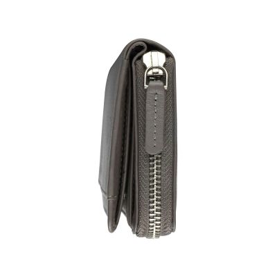 Кошелёк женский BUGATTI Lady Top, на молнии, серый, натуральная воловья кожа, 12х2,5х9 см-4