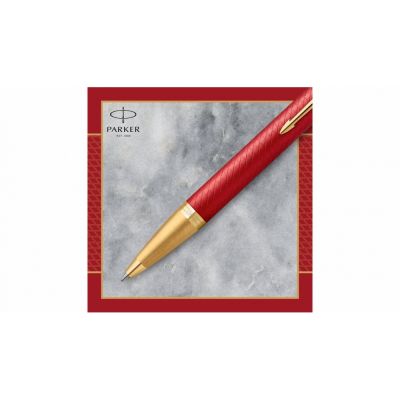 Шариковая ручка Parker IM Premium K318  Red GT, стержень: M, цвет чернил: blue, в подарочной упаковке.-4