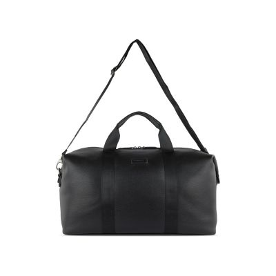 Сумка дорожная BUGATTI Elsa, чёрная, воловья кожа/полиэстер, 47х22х24 см-2