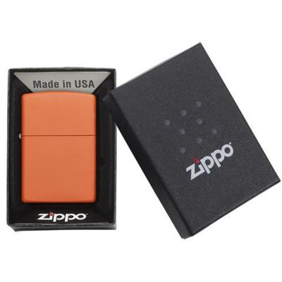 Зажигалка ZIPPO Classic с покрытием Orange Matte, латунь/сталь, оранжевая, матовая, 38x13x57 мм-5