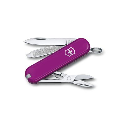 Нож-брелок VICTORINOX Classic SD Colors Tasty Grape, 58 мм, 7 функций, фиолетовый-0
