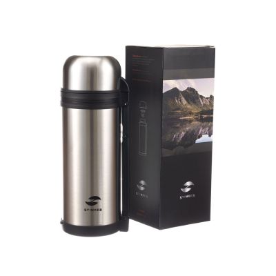 Термос Stinger, 1,5 л, широкий с ручкой, нержавеющая сталь, серебристый, 12,2 x 10,5 x 30,9 см-5