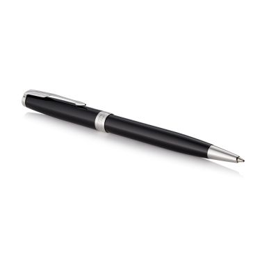 Ручка шариковая Parker Sonnet Core Black Lacquer CT, черный/серебристый-1