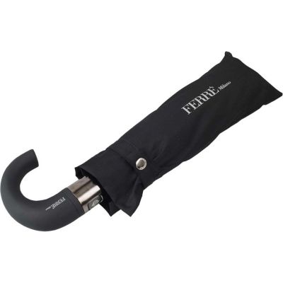 Зонт складной автоматический Ferre, черный-1