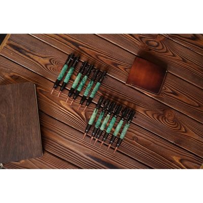 Ручка шариковая Кап клена, зеленый-10