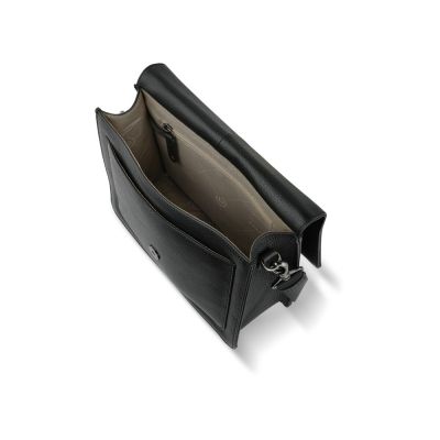 Сумка через плечо женская BUGATTI Elsa, чёрная, воловья кожа/полиэстер, 25х8,5х20 см-4